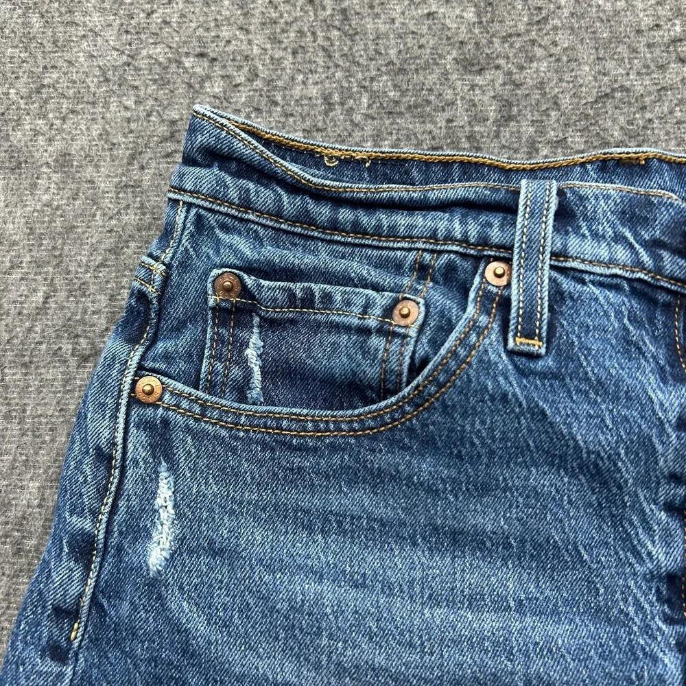 Levi's 501 Cut-Off Denim Shorts Womens 26 Blue Distressed Button Fly Duke